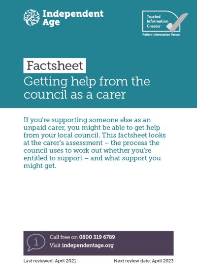 Getting help from the council as a carer cover